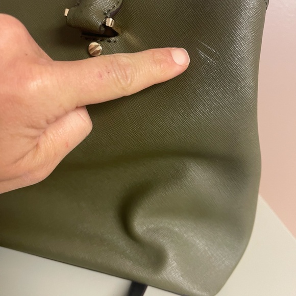 Michael Kors Olive Green Savannah Bag - Picture 9 of 9